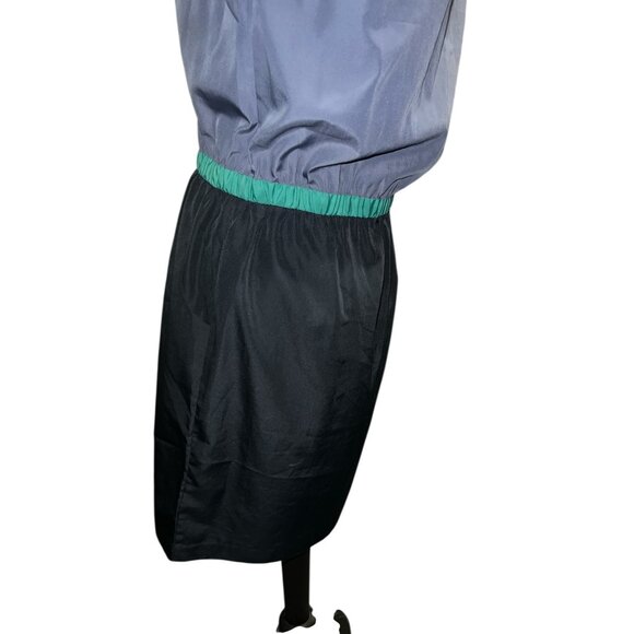 Banana Republic Womens Sleeveless Colorblock Dress Blue & Black Size 8 (Medium) - Picture 11 of 15